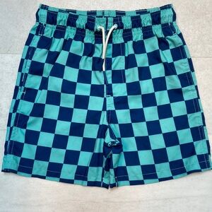 Boys checkerboard swim trunks